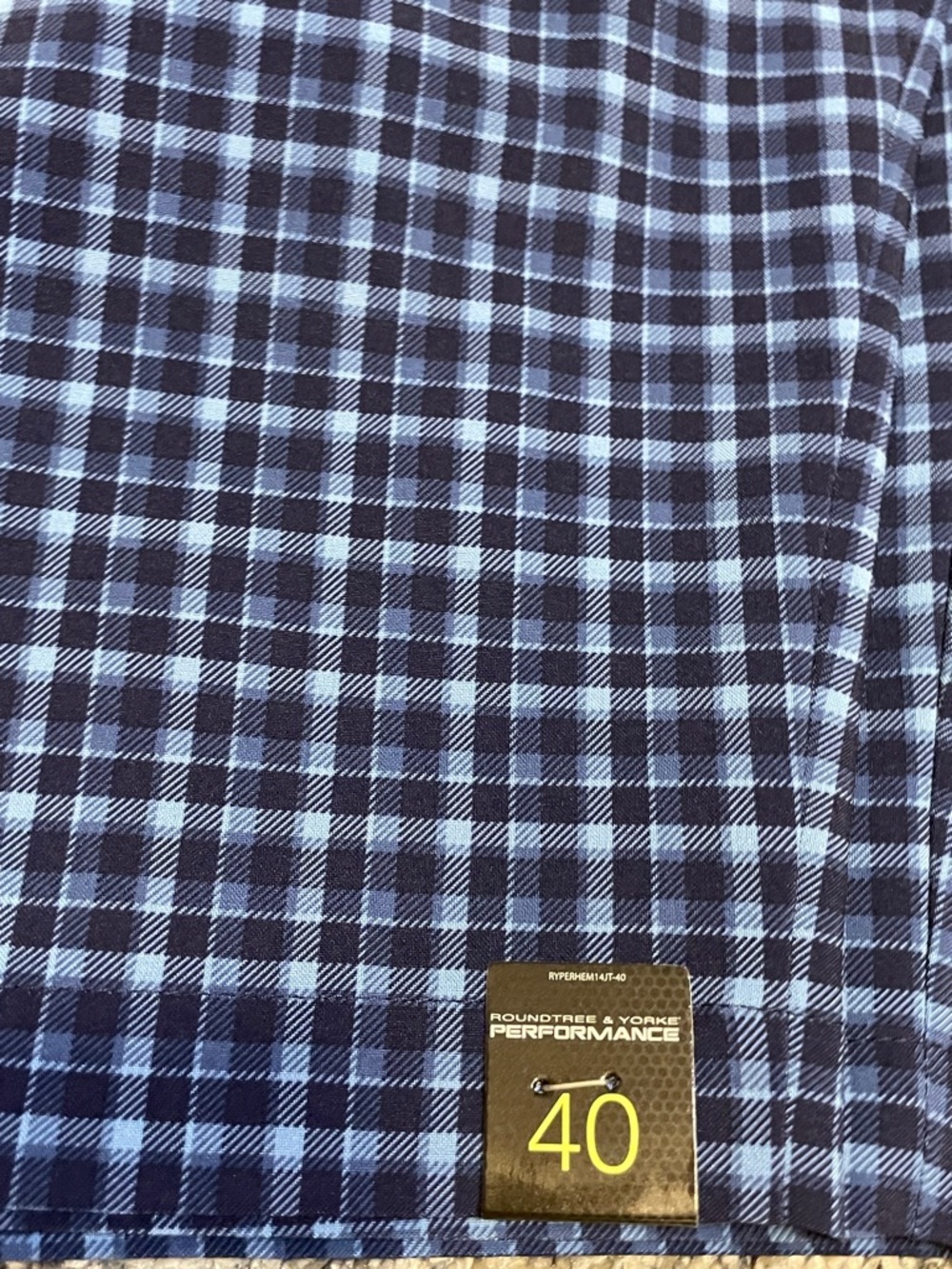 Roundtree & Yorke Performance Blue Plaid Golf Hybrid Shorts 40 Waist 9" Inseam - Picture 5 of 8
